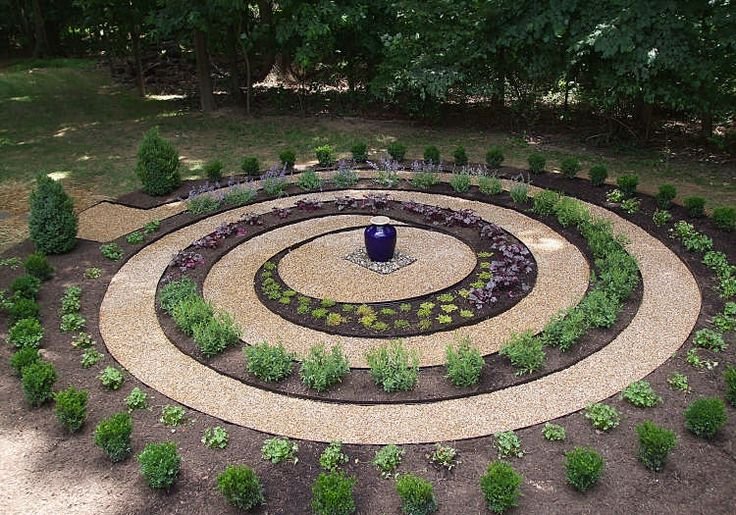 spiral walkway | labyrinth garden, spiral garden, labyrinth design