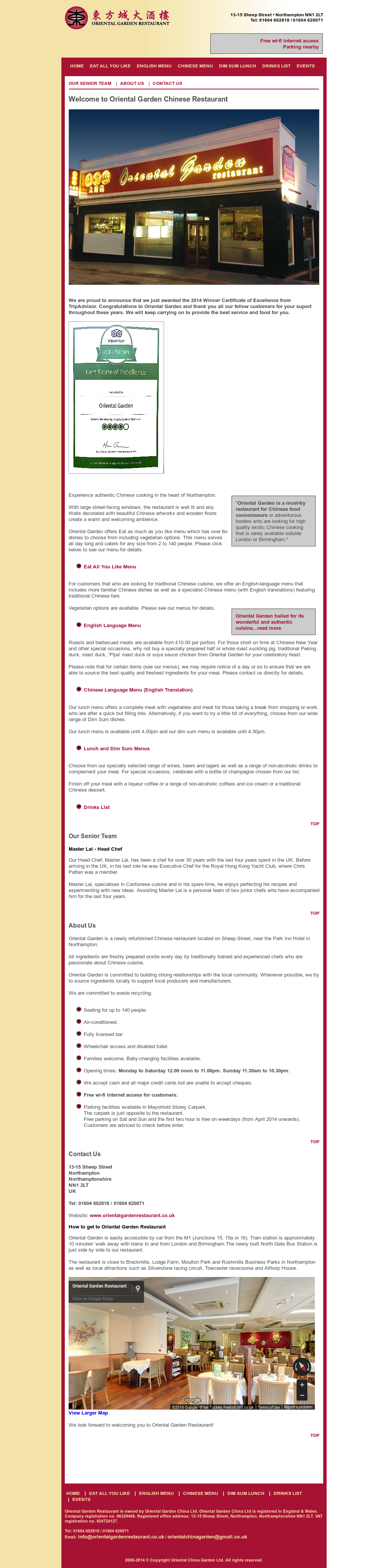 oriental china garden competitors, revenue and employees