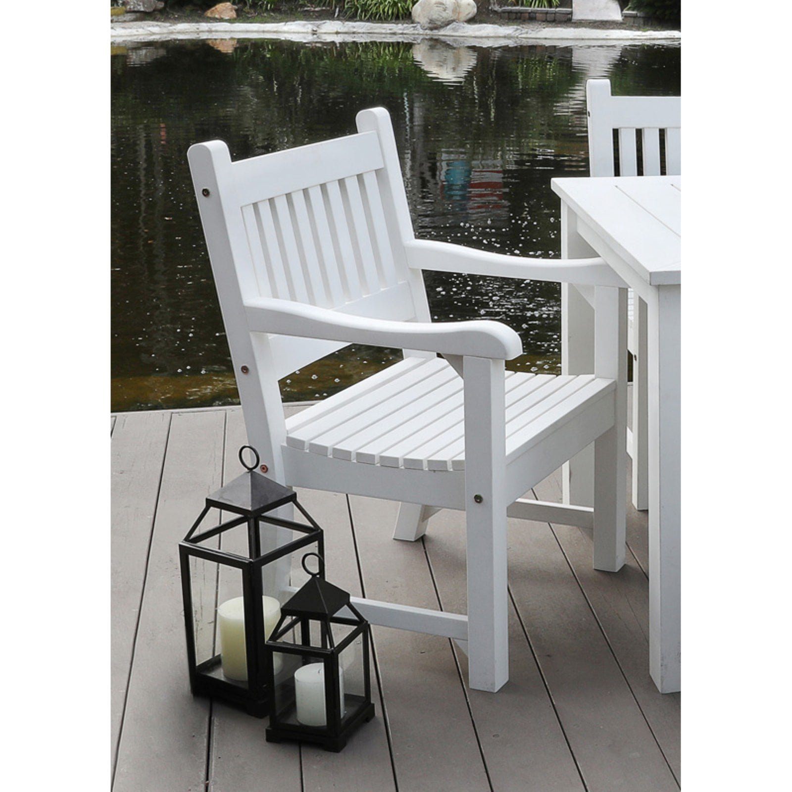 shine company sunrise outdoor plastic dining chair - white - walmart