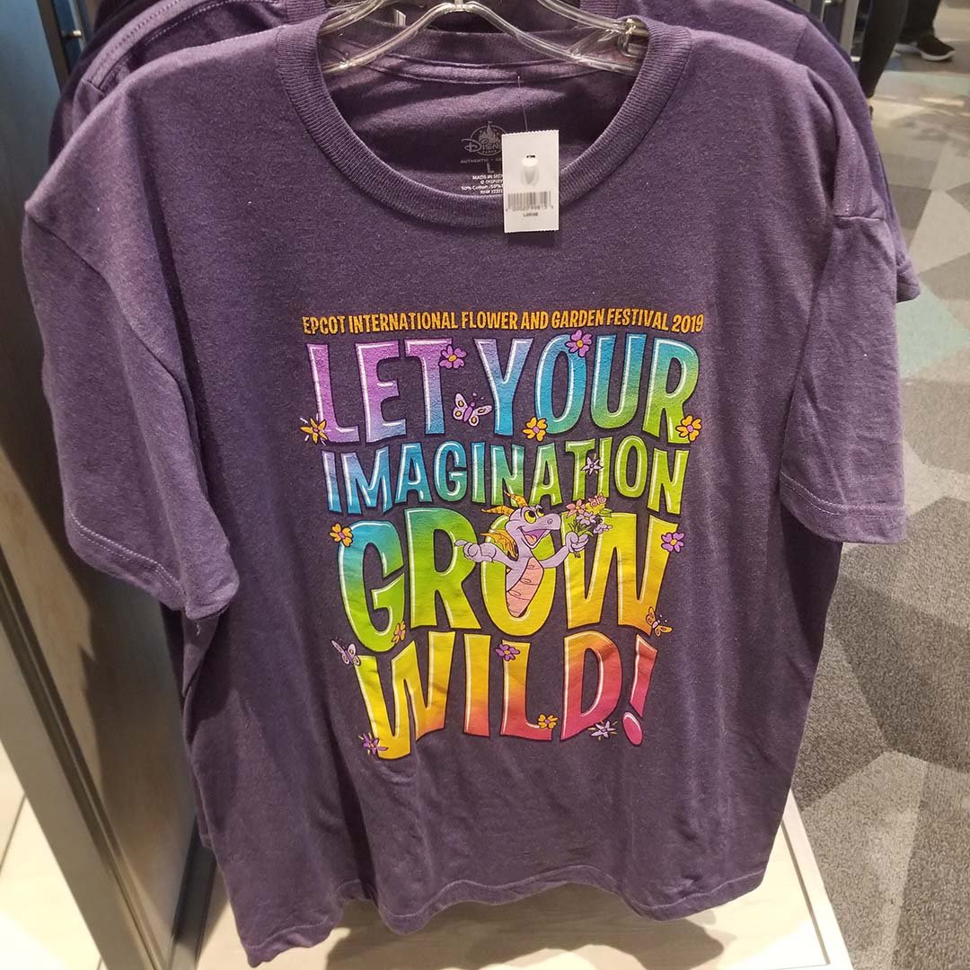 disney adult shirt - epcot flower and garden 2019 figment tee