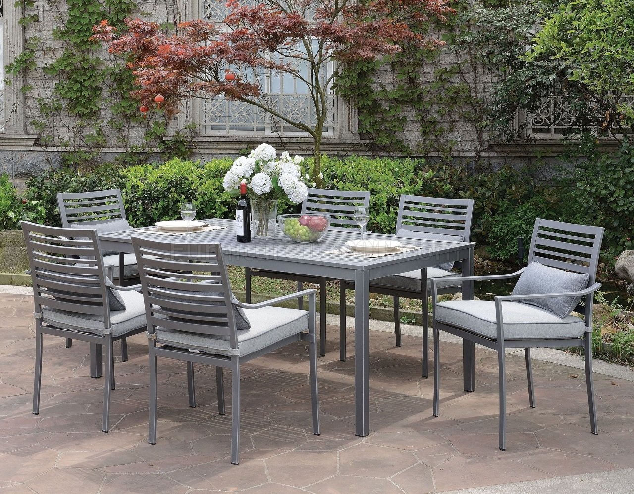 colome outdoor patio dining table cm-ot1845 in gray w/options