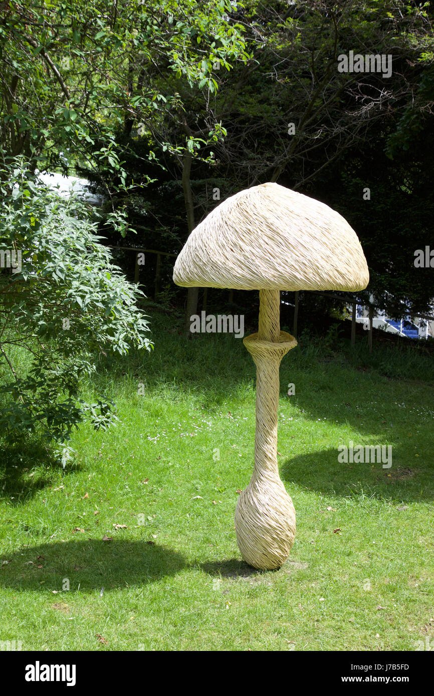 oversize mushroom garden ornament at rhs chelsea flower show 2017