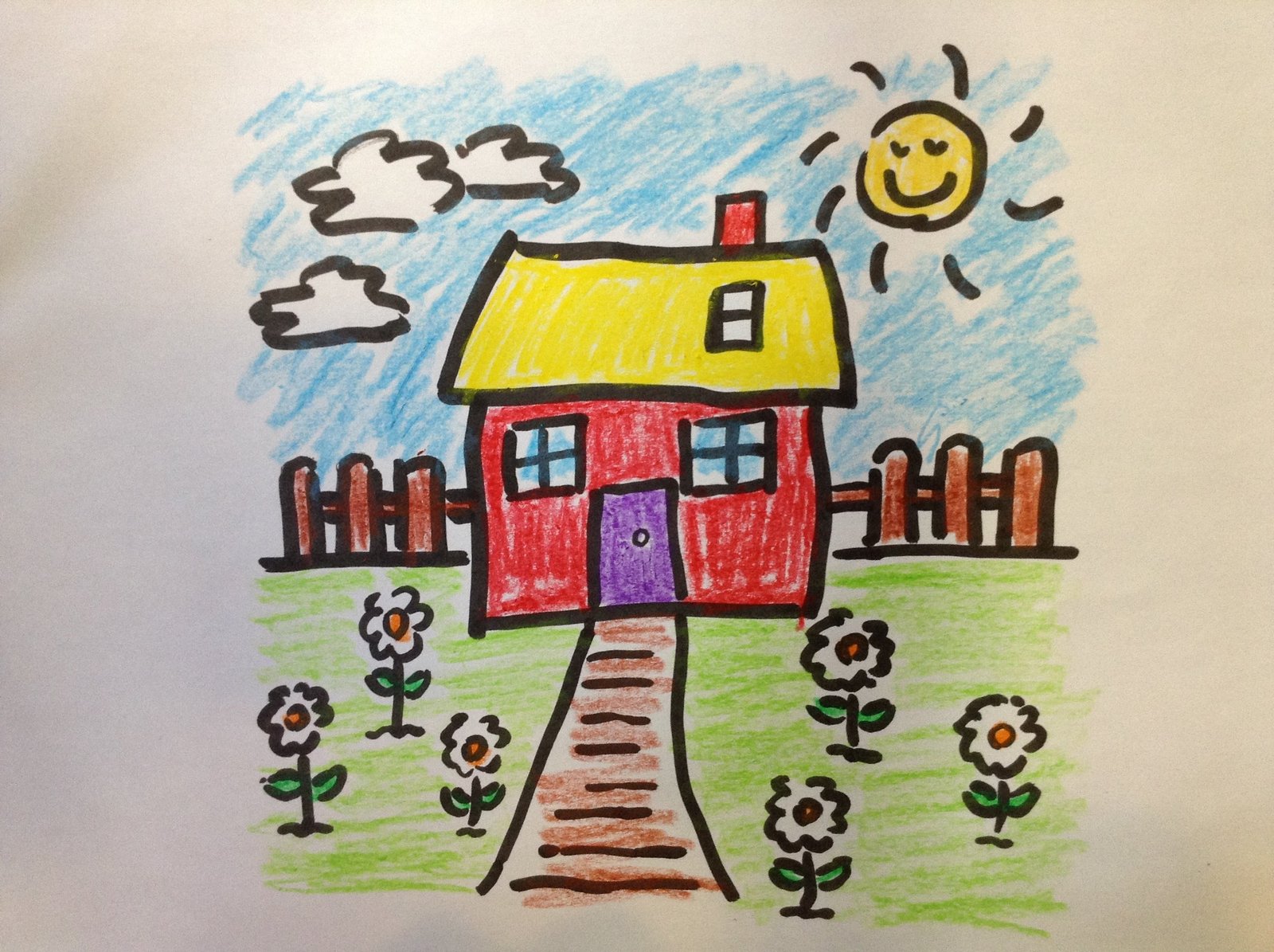 garden drawing for kids at paintingvalley | explore collection