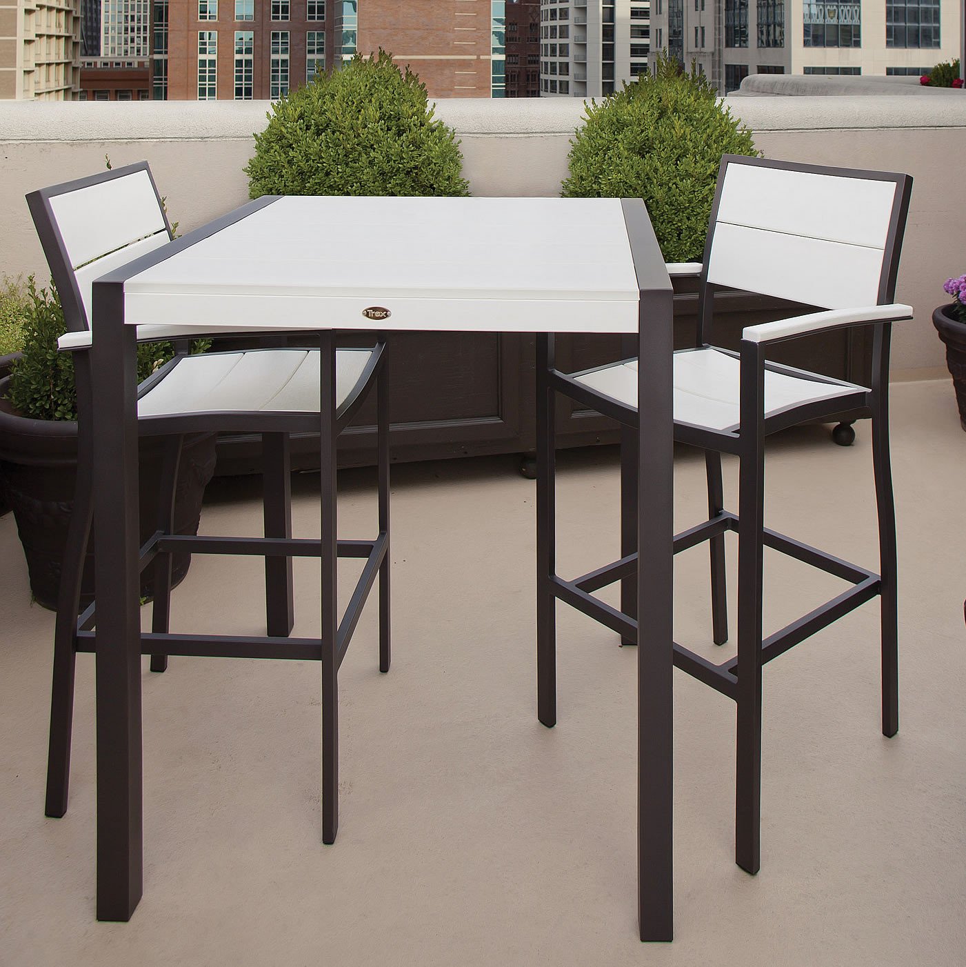 trex® outdoor furniture surf city 36 in bar table - surf city - trex