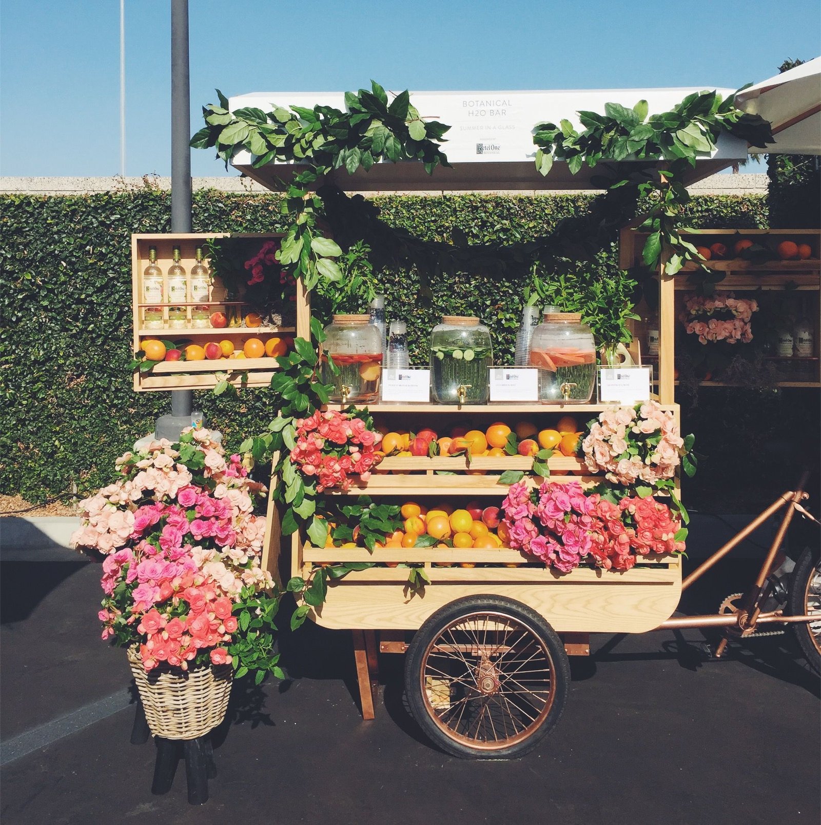 spent the day at the goop health summit. loving this flower cart