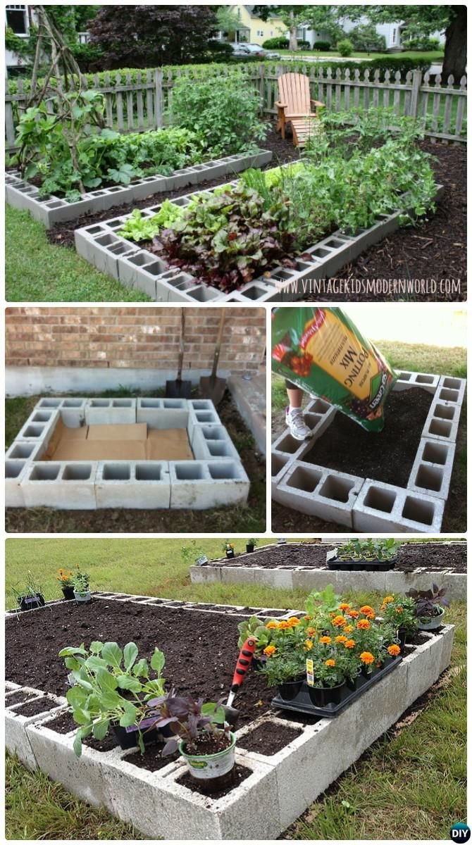 diy cinder block raised garden bed-20 diy raised garden bed ideas