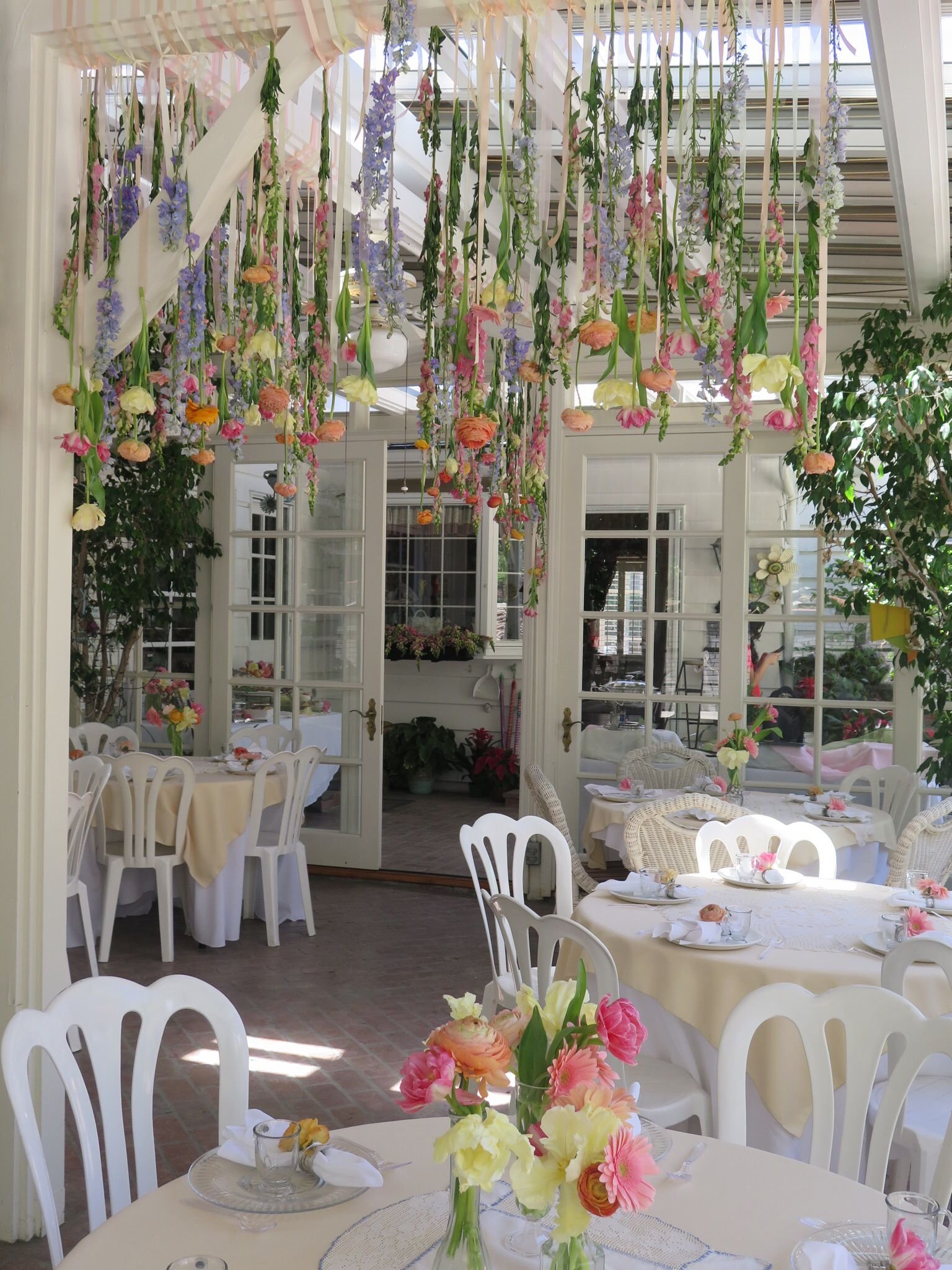 garden party - bridal shower - hanging flowers | bridal / baby