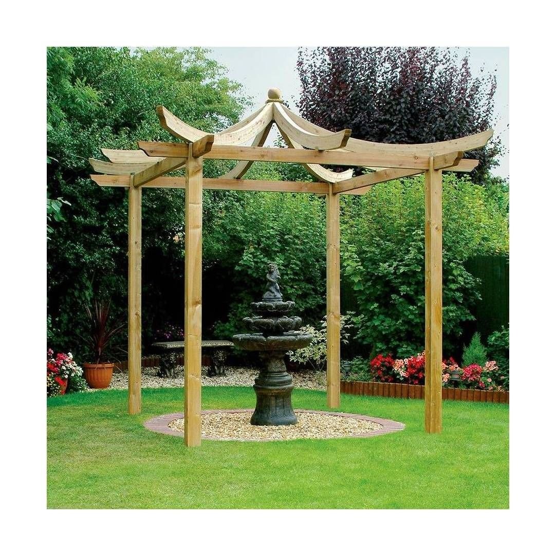 grange fencing grange dragon wood japanese pergola 2.7m