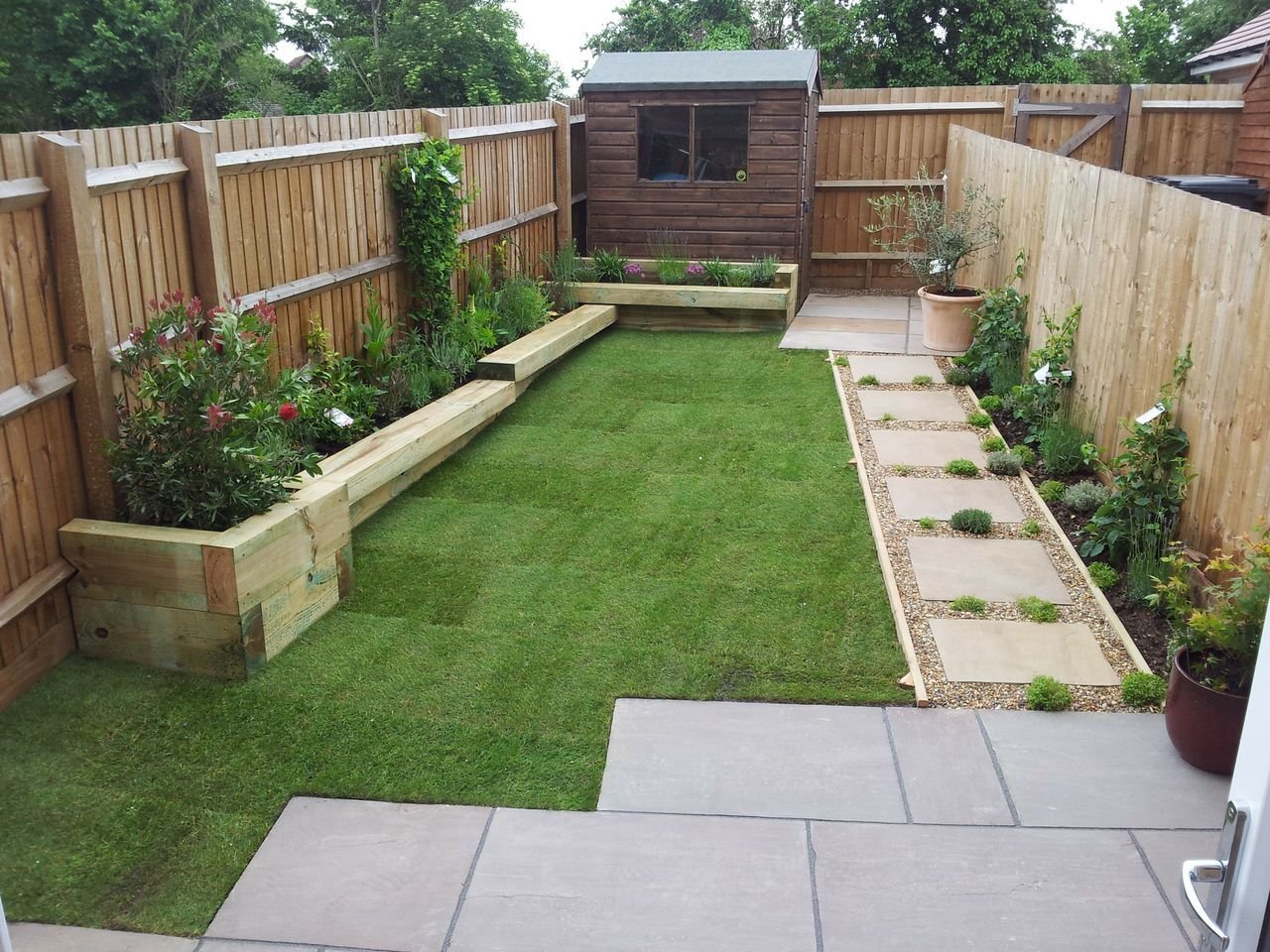 pin by andrea rojas on garden | small backyard gardens, large backyard