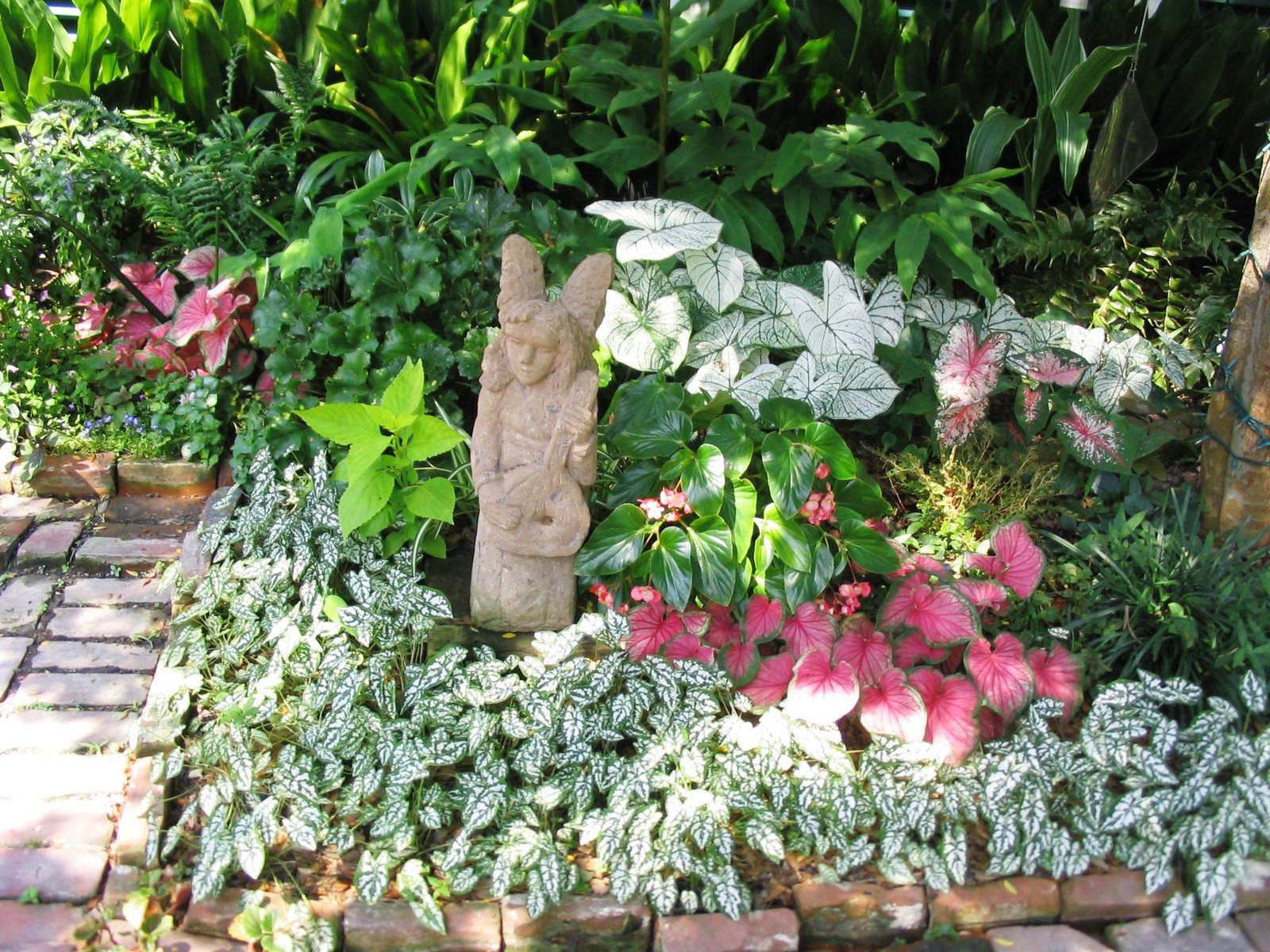 colorful garden plan for partial shade between sunny and shady spots