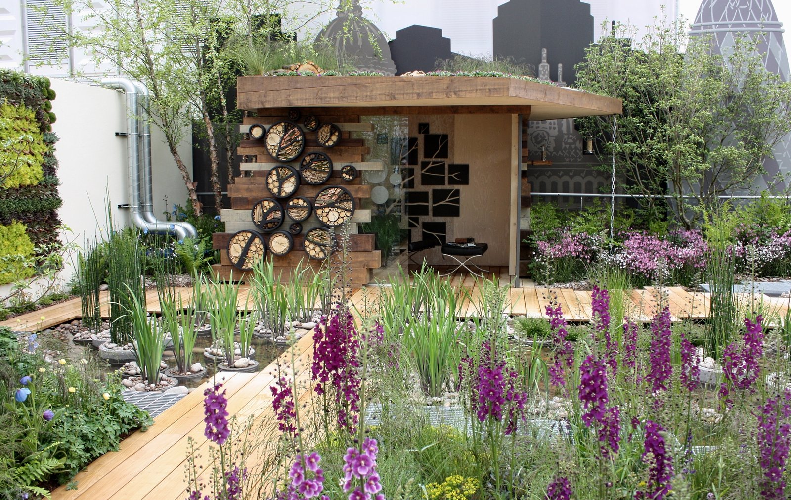 rhs chelsea 2013 - rbc blue water roof garden | garden and plant