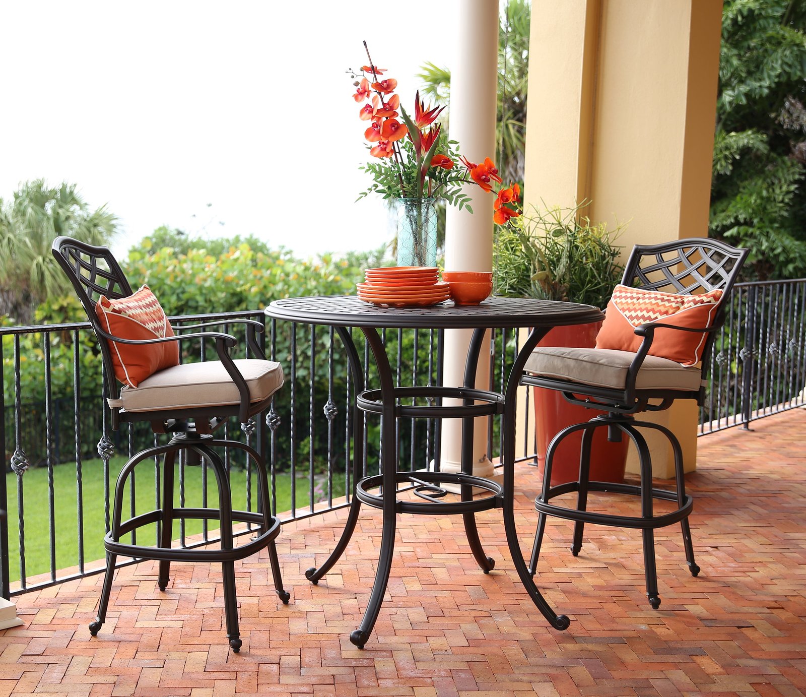 st. john 3 piece outdoor bar set - kane's furniture