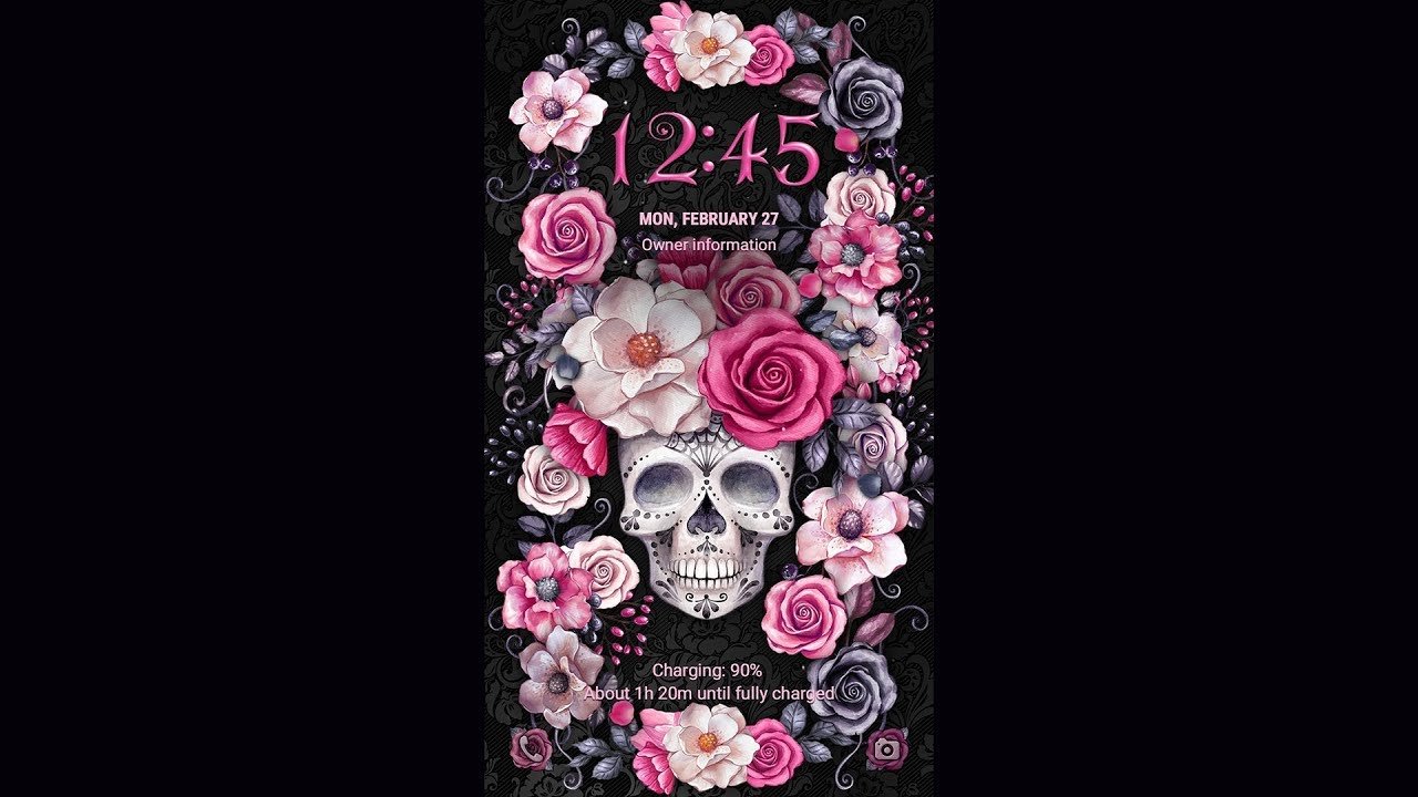 galaxy premium theme - sugar skull animated lockscreen
