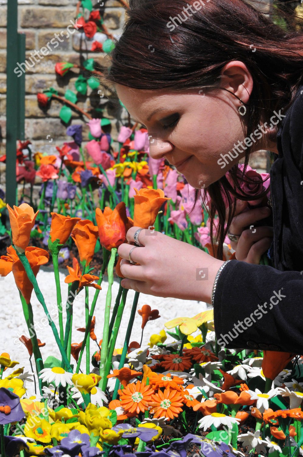 paradise plasticine garden editorial stock photo - stock image