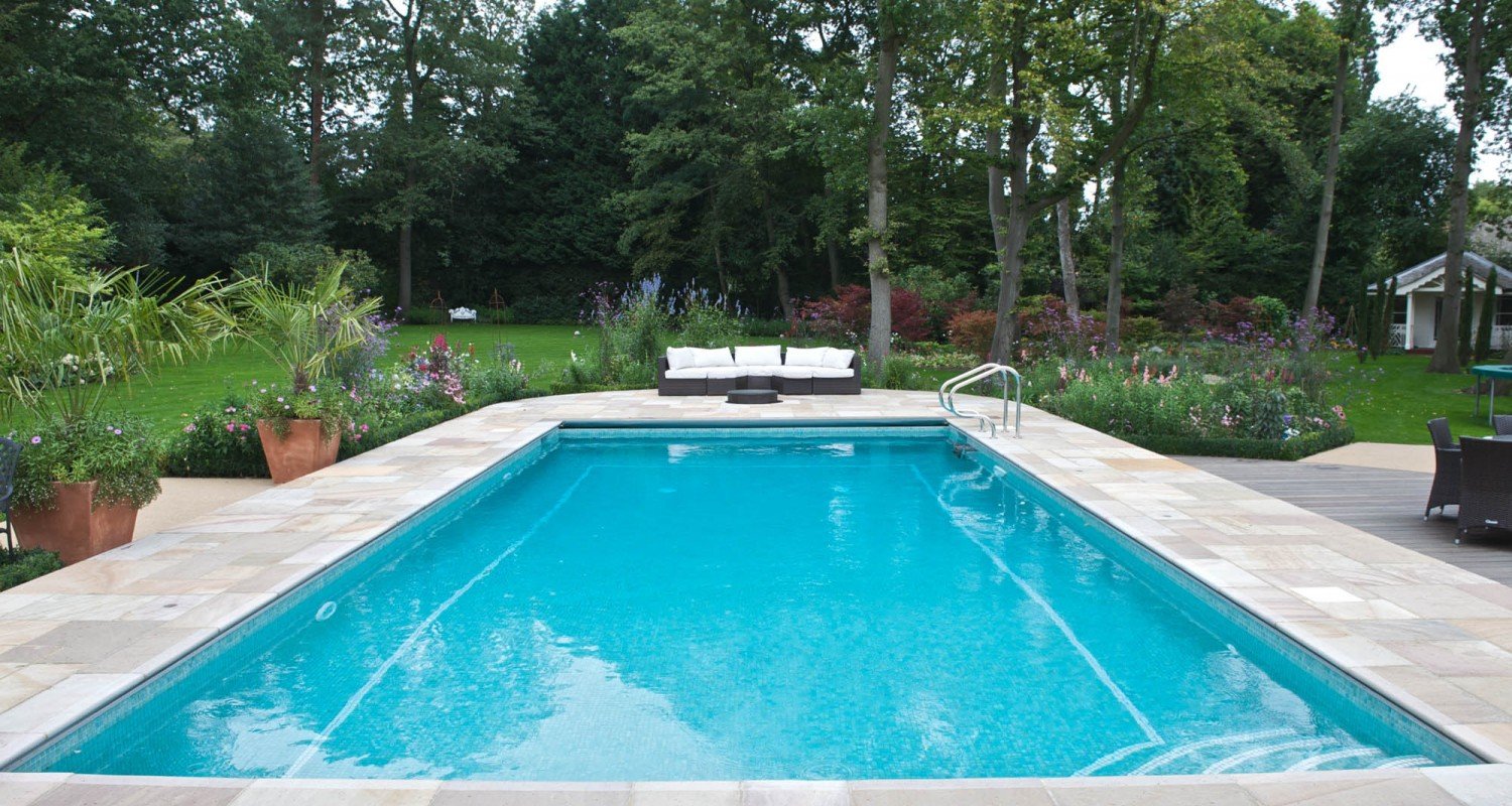 outdoor swimming pool construction & design | falcon pools, surrey