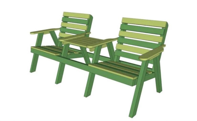 2 seat garden bench - free woodworking plan