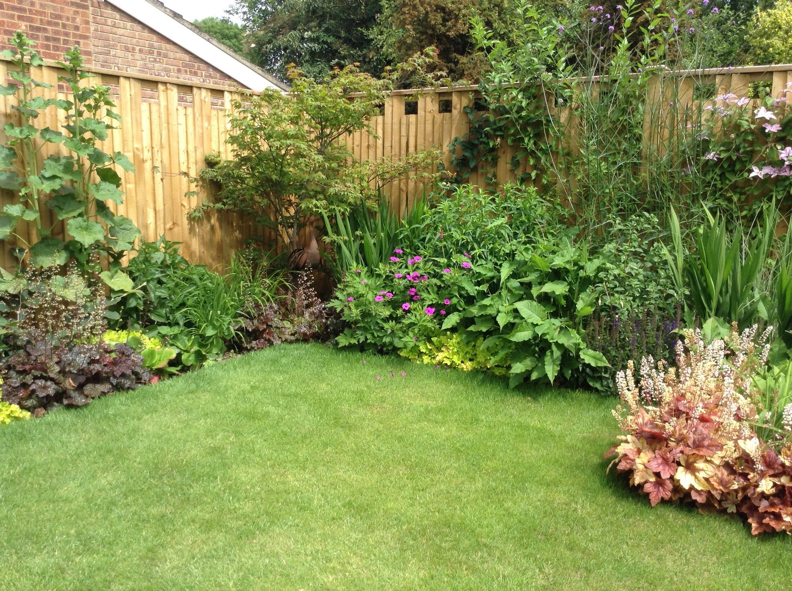 small urban garden for an adult family | accent garden designs