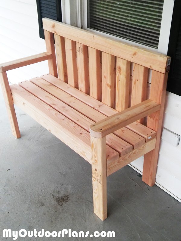 diy simple garden bench | myoutdoorplans | free woodworking plans and